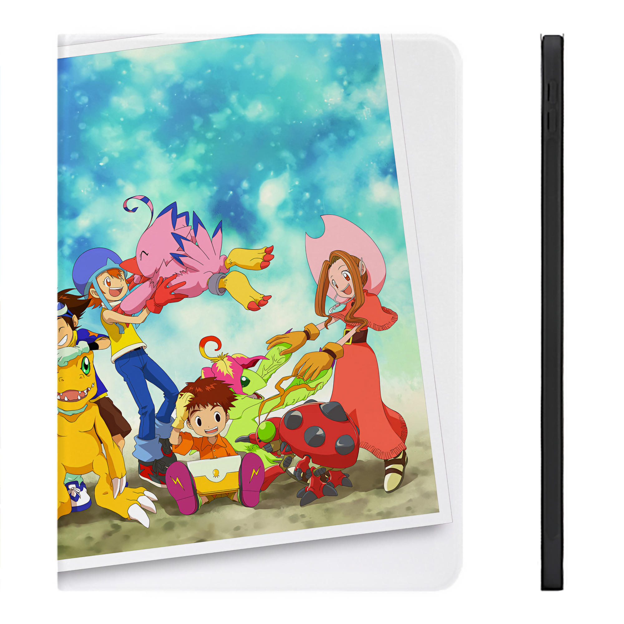 （画像用） Digimon デジタルモンスター/デジモン IPadケース ペンホルダー付き ブックスタイルデザイン